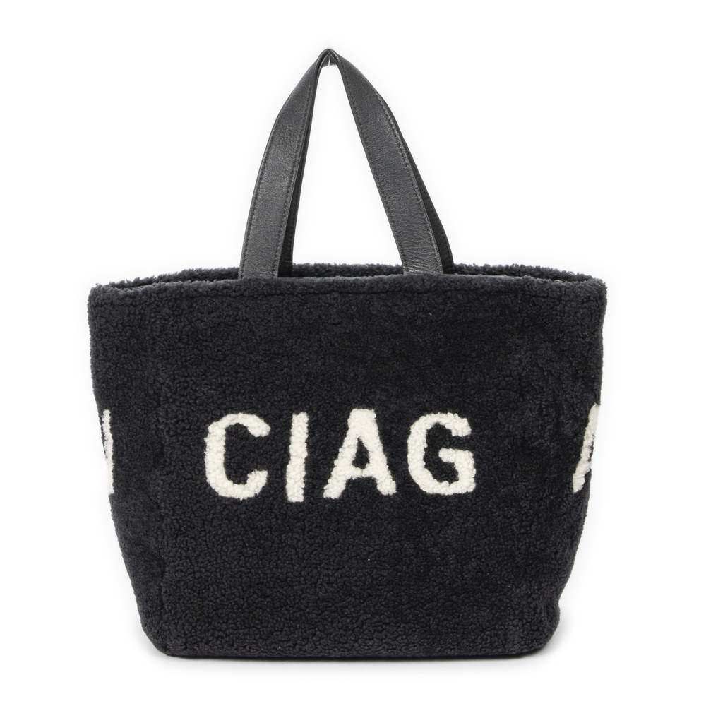 Balenciaga XS Logo Shearling Tote - Picture 5 of 9